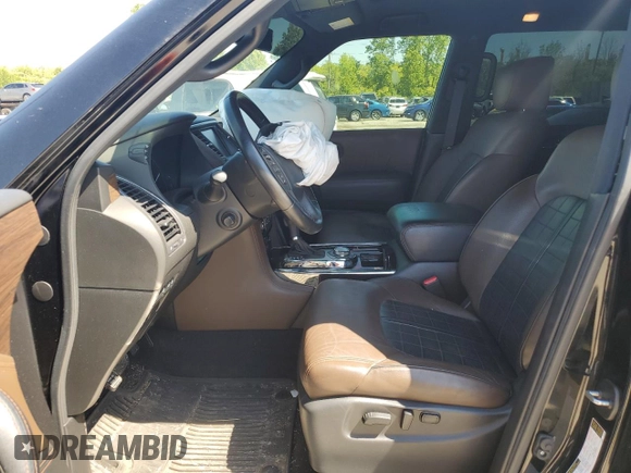 2019 Nissan Armada Platinum with VIN JN8AY2NE1K9756596, listed as a Copart auction lot 52228374 with Not Provided miles and Salvage Title. Bid and sale history available at carsss.com. Image 7.