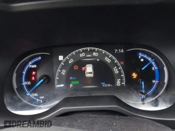 2021 Toyota RAV4 Hybrid XSE with VIN 2T3E6RFV4MW004081, listed as a IAAI auction lot 42300195 with 63,238 mi miles and . Bid and sale history available at DreamBid. Image 7.