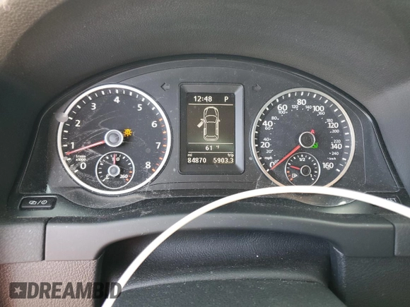 2016 Volkswagen Tiguan S with VIN WVGBV7AX6GW514811, listed as a Copart auction lot 48196855 with 84,870 mi miles and Salvage Title. Bid and sale history available at DreamBid. Image 9.
