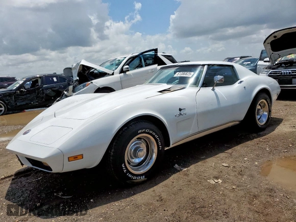 1974 Chevrolet Corvette with VIN 1Z37J4S419559, listed as a Copart auction lot 61386825 with 29,975 mi miles and Salvage title. Bid and sale history available at DreamBid. Image 1.
