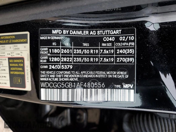 2010 Mercedes-Benz GLK 350 with VIN WDCGG5GB1AF480556, listed as a Copart auction lot 68707364 with 133,426 mi miles and Salvage Title. Bid and sale history available at DreamBid. Image 14.