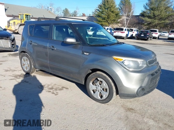 2014 Kia Soul with VIN KNDJN2A29E7032798, listed as a IAAI auction lot 41222668 with 187,564 mi miles. Bid and sale history available at carsss.com. Image 1.