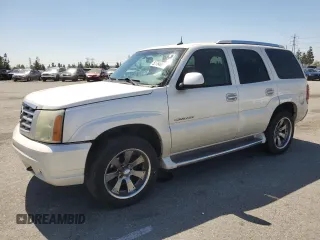 2003 Cadillac Escalade z VIN 1GYEK63NX3R256926, wystawiony jako Copart lot #52764695 z przebiegiem 195 641 mil mil oraz Szkody całkowita. Historia ofert i sprzedaży dostępna na DreamBid. Obrazek 1.