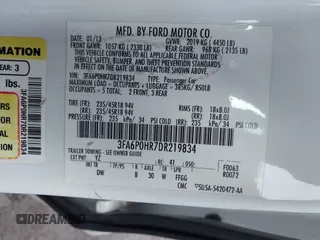 2013 Ford Fusion SE with VIN 3FA6P0HR7DR219834, listed as a IAAI auction lot 42742690 with 176,359 mi miles and . Bid and sale history available at DreamBid. Image 9.
