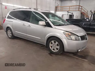 2004 Nissan Quest S with VIN 5N1BV28U34N343743, listed as a IAAI auction lot 42163624 with 105,900 mi miles. Bid and sale history available at carsss.com. Image 1.