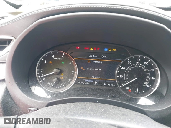 2020 Infiniti QX50 Luxe with VIN 3PCAJ5M3XLF107050, listed as a IAAI auction lot 42176146 with 54,347 mi miles and . Bid and sale history available at DreamBid. Image 7.