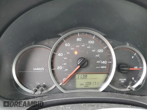 2014 Toyota Yaris L with VIN JTDKTUD37ED590578, listed as a Copart auction lot 54381785 with 108,171 mi miles and Clean Title. Bid and sale history available at carsss.com. Image 10.