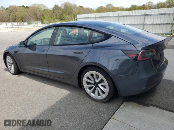 2022 Tesla Model 3 Long Range with VIN 5YJ3E1EB4NF289326, listed as a Copart auction lot 55457975 with 52,249 mi miles and Clean Title. Bid and sale history available at DreamBid. Image 2.