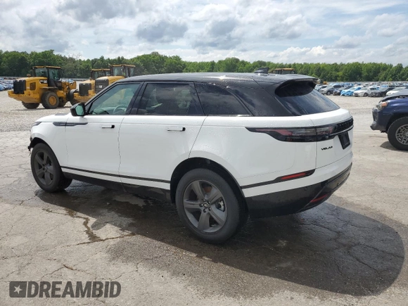 2025 Land Rover Range Rover Velar Dynamic SE with VIN SALYL2EX3SA393252, listed as a Copart auction lot 60701875 with 3,403 mi miles and Salvage title. Bid and sale history available at DreamBid. Image 2.