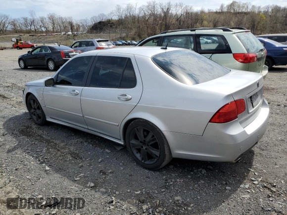 2007 Saab 9-5 Aero with VIN YS3EH49G873518557, listed as a Copart auction lot 52631455 with 163,193 mi miles and Salvage Title. Bid and sale history available at carsss.com. Image 2.