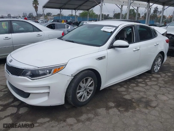 2017 Kia Optima LX with VIN KNAGT4L37H5160410, listed as a IAAI auction lot 41906061 with 88,243 mi miles. Bid and sale history available at carsss.com. Image 2.
