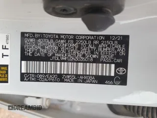 2022 Toyota Prius LE z VIN JTDL9MFU2N3035018, wystawiony jako Copart lot #54569875 z przebiegiem 48 881 mil mil oraz Szkoda całkowita • Salvage title. Historia ofert i sprzedaży dostępna na DreamBid. Obrazek 12.
