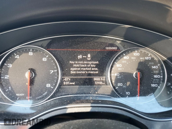 2016 Audi A6 3.0T Premium Plus with VIN WAUFGAFC9GN018794, listed as a Copart auction lot 72706202 with 72,195 mi miles. Bid and sale history available at carsss.com. Image 9.