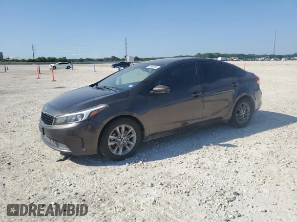2017 Kia Forte LX with VIN 3KPFL4A75HE150712, listed as a Copart auction lot 52585155 with 185,643 mi miles and Salvage Title. Bid and sale history available at carsss.com. Image 1.
