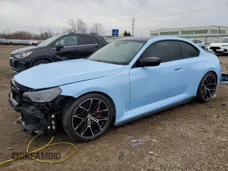 2023 BMW M2 z VIN 3MF13DM00P8D30554, wystawiony jako Copart lot #51641785 z przebiegiem 14 572 mil mil oraz Szkody całkowita. Historia ofert i sprzedaży dostępna na DreamBid. Obrazek 1.