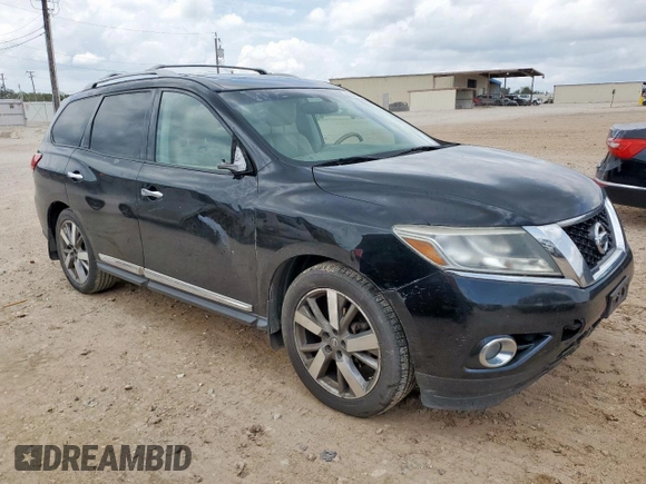 2015 Nissan Pathfinder Platinum with VIN 5N1AR2MN7FC684799, listed as a Copart auction lot 63605825 with 171,110 mi miles and Clean title. Bid and sale history available at DreamBid. Image 4.