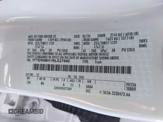 2024 Ford Ranger XL с VIN 1FTER4BH1RLE27690, выставлен на аукционе IAAI как лот 41764121 с пробегом 12 944 миль миль и . История ставок и продаж доступна на DreamBid. Изображение 9.
