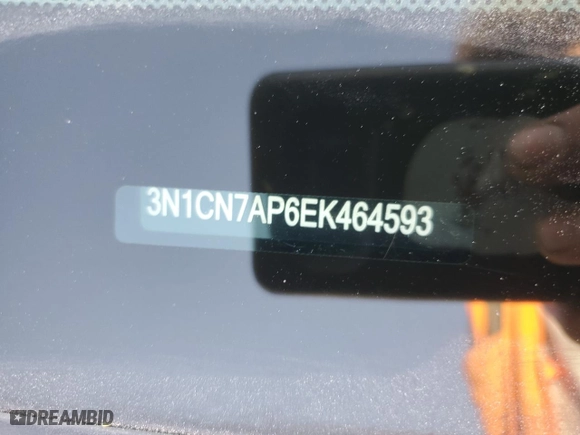2014 Nissan Versa S with VIN 3N1CN7AP6EK464593, listed as a Copart auction lot 47542175 with 184,875 mi miles and Salvage Title. Bid and sale history available at carsss.com. Image 15.