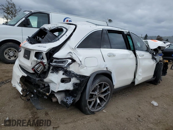 2021 Mercedes-Benz GLC with VIN W1N0G6EB9MF908855, listed as a Copart auction lot 48756365 with 0 mi miles and Non Repairable. Bid and sale history available at carsss.com. Image 3.