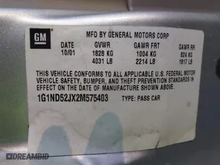 2002 Chevrolet Malibu with VIN 1G1ND52JX2M575403, listed as a IAAI auction lot 41814863 with 165,566 mi miles. Bid and sale history available at carsss.com. Image 9.