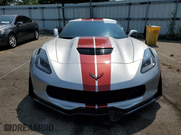 2015 Chevrolet Corvette Z06 2LZ with VIN 1G1YR2D65F5601184, listed as a Copart auction lot 64979444 with 38,080 mi miles and Salvage Title. Bid and sale history available at carsss.com. Image 5.