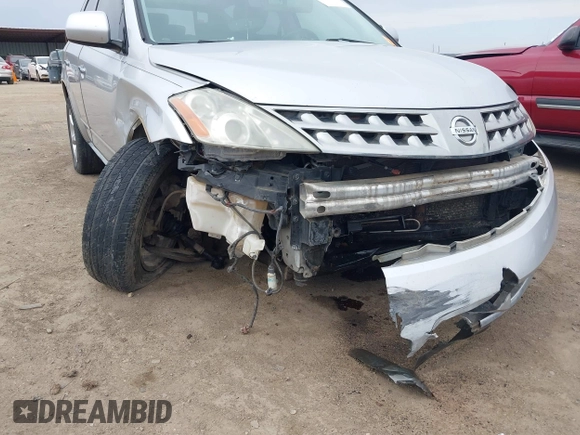 2007 Nissan Murano SL with VIN JN8AZ08W47W650593, listed as a IAAI auction lot 41778280 with 171,586 mi miles and . Bid and sale history available at DreamBid. Image 6.
