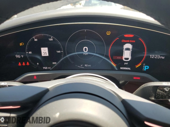 2024 Porsche Taycan 4 with VIN WP0BA2Y16RSA60206, listed as a Copart auction lot 62514854 with 753 mi miles and Salvage title. Bid and sale history available at DreamBid. Image 9.