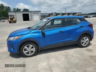 2021 Nissan Kicks S z VIN 3N1CP5BV9ML484535, wystawiony jako Copart lot #59910265 z przebiegiem 44 291 mil mil oraz Szkoda całkowita • Salvage title. Historia ofert i sprzedaży dostępna na DreamBid. Obrazek 1.