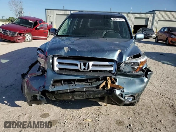 2007 Honda Pilot EX-L with VIN 5FNYF18517B028036, listed as a Copart auction lot 72685494 with Not Provided miles and Salvage Title. Bid and sale history available at DreamBid. Image 12.