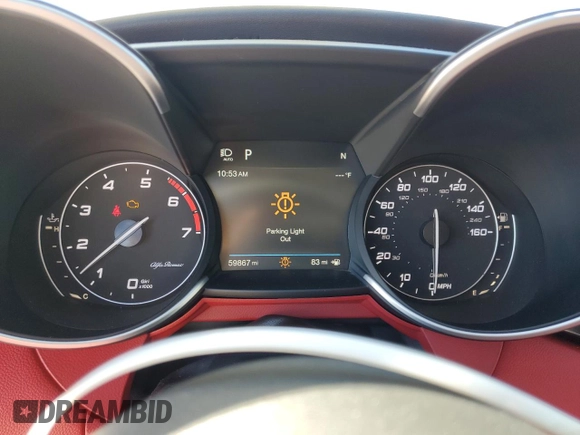 2019 Alfa Romeo Giulia Ti Sport with VIN ZARFAMBN2K7604513, listed as a Copart auction lot 72937274 with 59,867 mi miles and Clean Title. Bid and sale history available at carsss.com. Image 9.