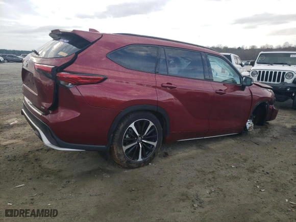 2022 Toyota Highlander XSE with VIN 5TDLZRAH4NS101008, listed as a Copart auction lot 82295774 with 36,146 mi miles and Salvage Title. Bid and sale history available at carsss.com. Image 3.