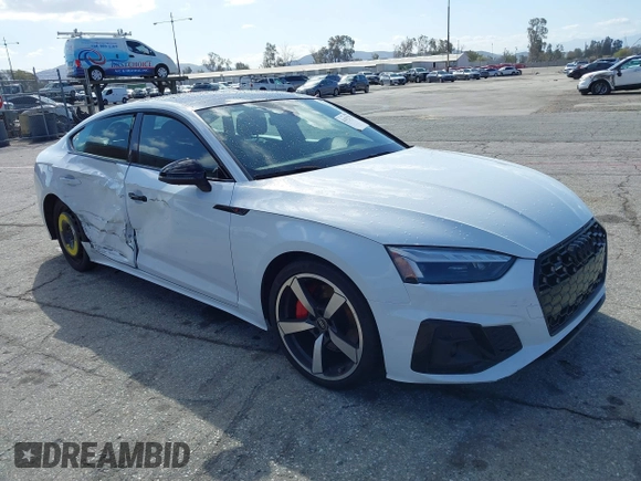 2023 Audi A5 Sportback S line Premium Plus with VIN WAUFACF5XPA058114, listed as a IAAI auction lot 41472732 with 31,366 mi miles. Bid and sale history available at carsss.com. Image 1.