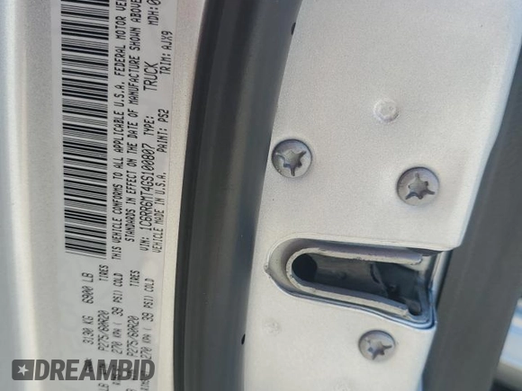 2016 Ram 1500 Sport with VIN 1C6RR6MT4GS100807, listed as a Copart auction lot 60121505 with 169,757 mi miles and Clean title. Bid and sale history available at DreamBid. Image 12.
