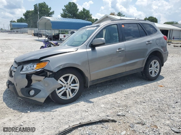 2012 Hyundai Santa Fe SE with VIN 5XYZHDAG2CG106869, listed as a Copart auction lot 75944384 with 186,373 mi miles and Salvage Title. Bid and sale history available at carsss.com. Image 1.