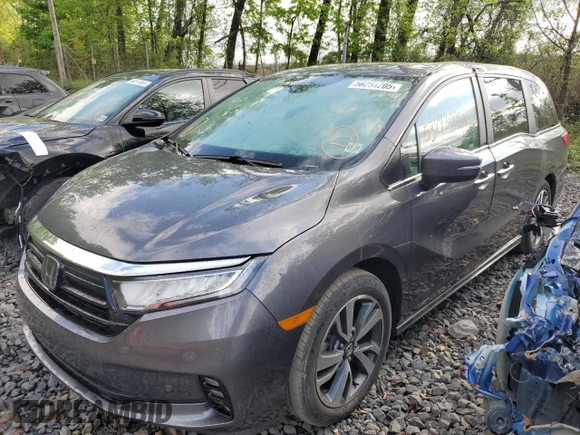 2023 Honda Odyssey Touring with VIN 5FNRL6H84PB019285, listed as a Copart auction lot 56254205 with 29,053 mi miles and Salvage Title. Bid and sale history available at DreamBid. Image 1.