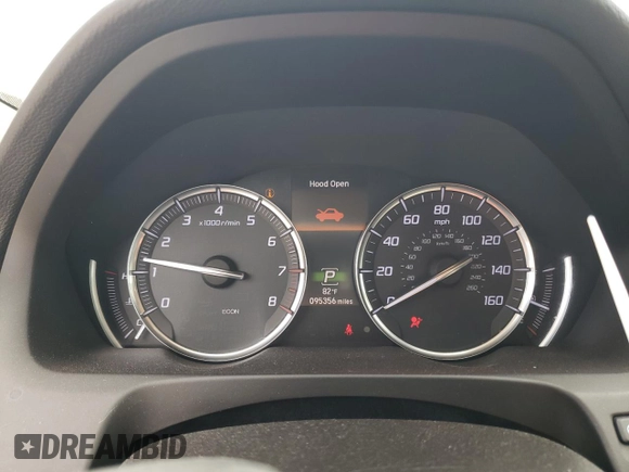 2019 Acura TLX w/Technology Pkg with VIN 19UUB1F56KA000104, listed as a Copart auction lot 44227915 with 95,356 mi miles and Salvage Title. Bid and sale history available at carsss.com. Image 9.