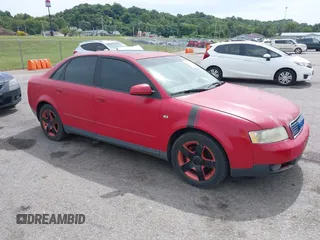 2002 Audi A4 1.8T with VIN WAULC68EX2A313915, listed as a IAAI auction lot 40235630 with 139,422 mi miles. Bid and sale history available at carsss.com. Image 1.