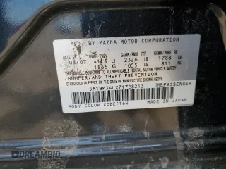 2007 Mazda 3 Mazdaspeed3 Sport with VIN JM1BK34LX71728213, listed as a Copart auction lot 59365595 with 137,170 mi miles and Salvage title. Bid and sale history available at DreamBid. Image 12.