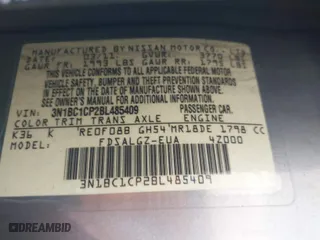 2011 Nissan Versa 1.8 S with VIN 3N1BC1CP2BL485409, listed as a IAAI auction lot 41595888 with 207,121 mi miles. Bid and sale history available at carsss.com. Image 9.
