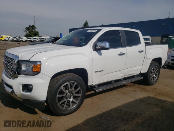 2020 GMC Canyon 4WD Denali with VIN 1GTG6EEN1L1232751, listed as a Copart auction lot 74719334 with 115,105 mi miles and Salvage Title. Bid and sale history available at carsss.com. Image 1.