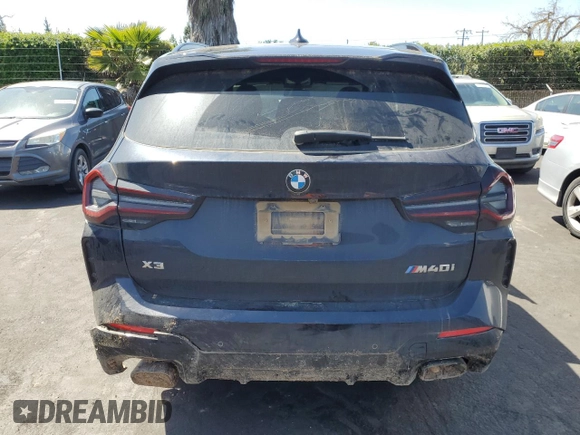 2023 BMW X3 M40i with VIN 5UX83DP0XP9P56592, listed as a Copart auction lot 52014325 with Not Provided miles and Salvage Title. Bid and sale history available at DreamBid. Image 6.
