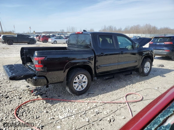2023 Nissan Frontier SV with VIN 1N6ED1EK0PN651018, listed as a Copart auction lot 48667255 with 22,713 mi miles and Salvage Title. Bid and sale history available at carsss.com. Image 3.