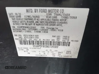 2011 Ford Taurus Limited z VIN 1FAHP2FW3BG120302, wystawiony jako IAAI lot #41950842 z przebiegiem 201 006 mil mil oraz . Historia ofert i sprzedaży dostępna na DreamBid. Obrazek 9.
