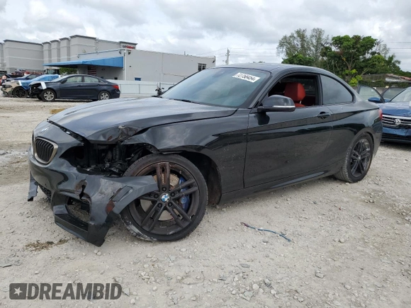 2021 BMW 2 Series M240i with VIN WBA2J5C09M7H38505, listed as a Copart auction lot 72758454 with 23,360 mi miles and Salvage Title. Bid and sale history available at carsss.com. Image 1.