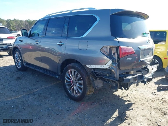 2015 Infiniti QX80 with VIN JN8AZ2NC3F9370537, listed as a IAAI auction lot 41492839 with 137,129 mi miles. Bid and sale history available at carsss.com. Image 3.