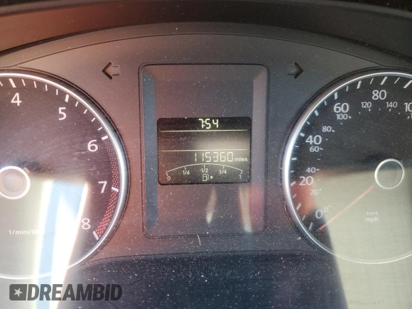 2013 Volkswagen Jetta SE with VIN 3VWDP7AJ0DM244230, listed as a Copart auction lot 61310145 with 115,360 mi miles and Salvage title. Bid and sale history available at DreamBid. Image 9.