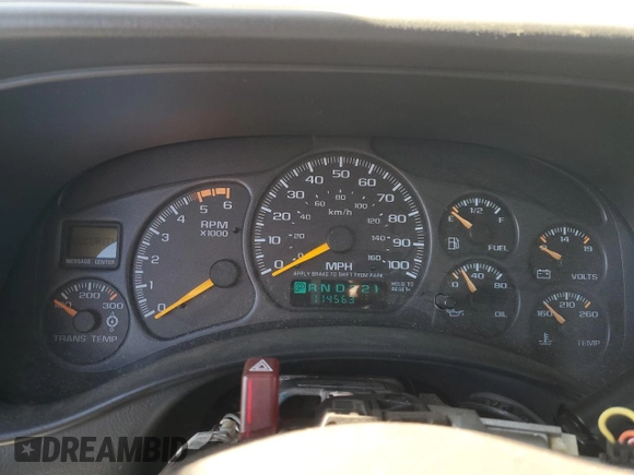 2001 Chevrolet Silverado 3500 LS with VIN 1GCJK33G71F148492, listed as a Copart auction lot 81808714 with 114,563 mi miles and Salvage Title. Bid and sale history available at carsss.com. Image 9.