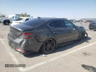 2022 Genesis G70 3.3T with VIN KMTG54TE5NU081156, listed as a Copart auction lot 66565194 with 35,127 mi miles and Salvage Title. Bid and sale history available at carsss.com. Image 3.