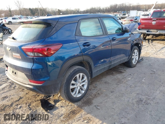 2021 Chevrolet TrailBlazer LS with VIN KL79MMS21MB064475, listed as a IAAI auction lot 41433235 with 23,369 mi miles and . Bid and sale history available at DreamBid. Image 4.