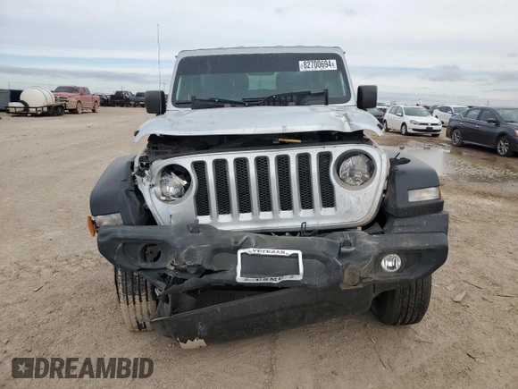 2022 Jeep Wrangler Sport with VIN 1C4HJXAG8NW181325, listed as a Copart auction lot 82700694 with 27,763 mi miles and Salvage Title. Bid and sale history available at DreamBid. Image 5.
